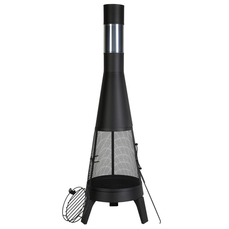 Free Form Steel Wood Burning Smokeless Chimnea