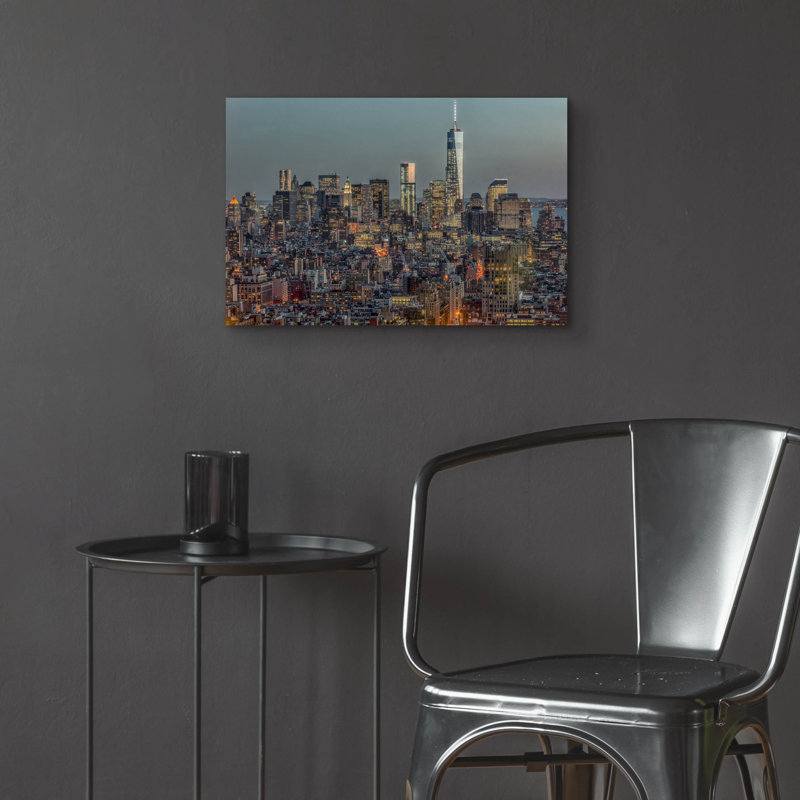 «Downtown Skyline 12» par Richard Silver, H 16 po x l 24 po x P 0,2 po