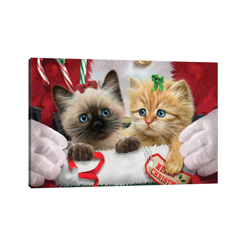 «Santa's Surprise» par Giordano Studios, impression sur toile tendue, H 26 po x l 40 po x 1,5 po