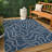 Numra Modern Coastal Organic Shapes Navy/Cream Indoor/Outdoor Rug-1768335568