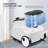 Professional Standing Steamer for Clothes with Garment Hanger – 30-Second Heat-Up, Large Detachable Water Tank for 1-Hour Continuous Steam, Includes Fabric Brush & Easy-Roll Wheels