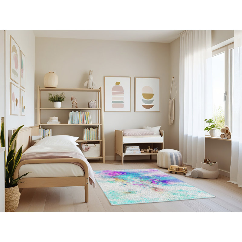 Abstract Indoor Rug, Rectangle 4' x 6'