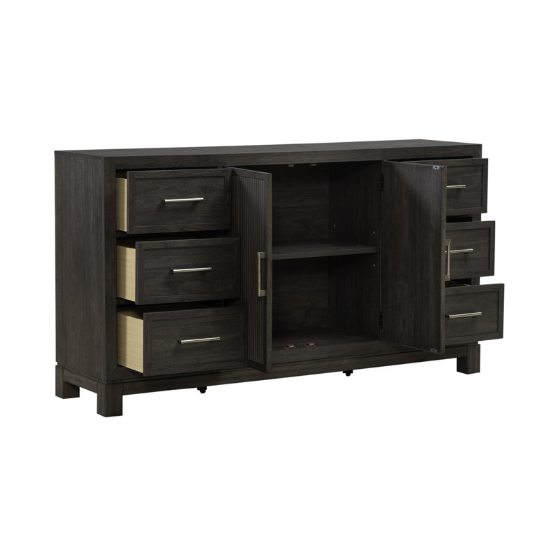 Commode 2 tiroirs 2 portes Keniston