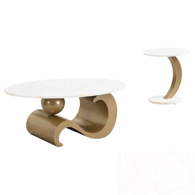 Ensemble de 2 tables gigognes modernes avec base robuste