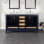 Meuble-lavabo double 60 po avec plateau Minnich