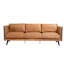 MESSINA LEATHER SOFA COGNAC