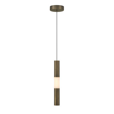 Ronda, luminaire suspendu, 16 po, laiton vieilli, albâtre