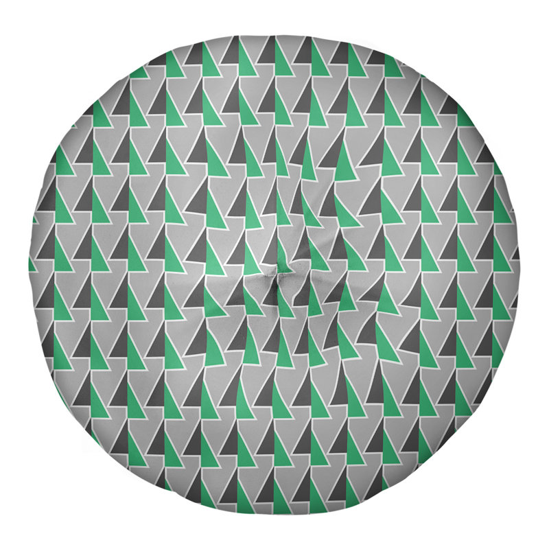 Patricia Geoffrey Geometric Reversible Throw Pillow, 26" x 26", Green