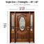 Porte d'entrée extérieure pré-montée en acajou prête à installer pour l'extérieur-63646247