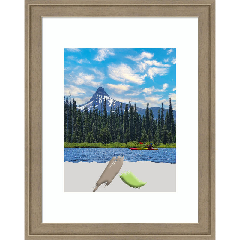 Ashanique Picture Frame with Mat, 11" x 14", Pewter