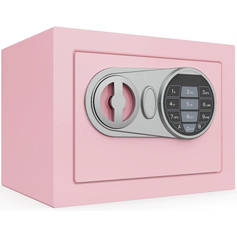 Petit coffre-fort pour argent, coffre-fort numérique pour la maison avec clés et code pour argent et pièces