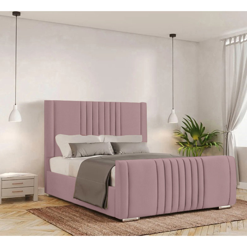 Ganador Upholstered Bed, Double (4'6), Lilac
