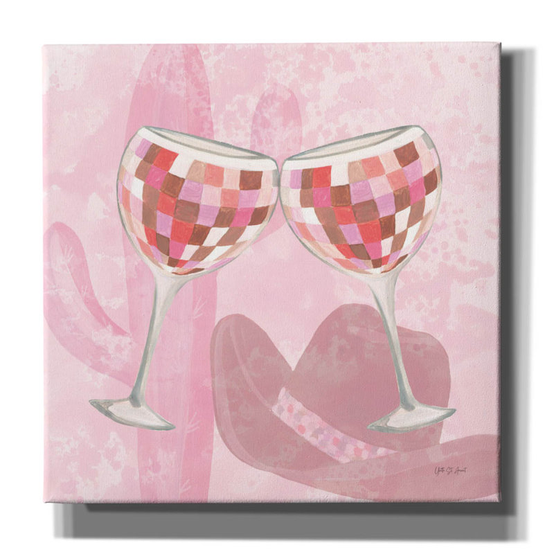 «Disco Cowgirl 3» par Yvette St. Amant, art mural sur toile, H 37 po x l 37 po x P 1,5 po