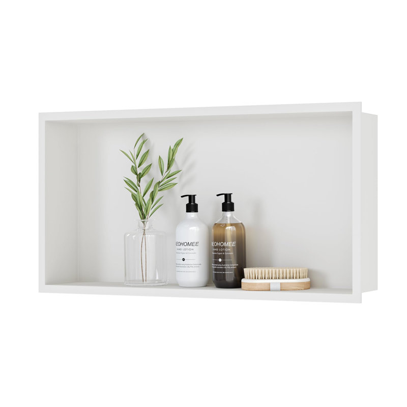 Stainless Steel Shower Shelf, White