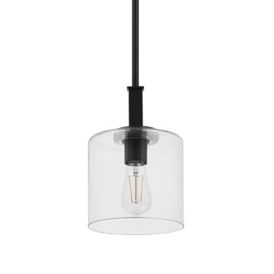 Luminaire suspendu 1 lumière de 6,75 po Melina - noir mat