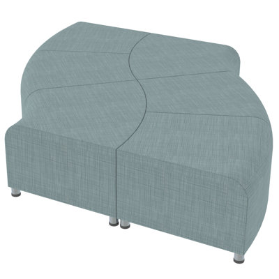 Pro Series Rustic Connect Edged Ripple Backless Seating, 6-Piece Set