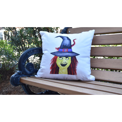 Witches Brew Outdoor Reversible Throw Pillow