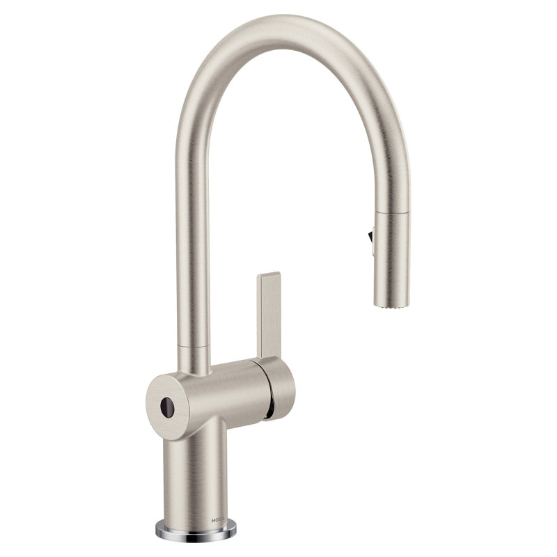 Moen Cia MotionSense Wave Single Handle Pulldown Kitchen Faucet with Power Clean Technology, Silver