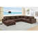 Arliz 7 - Piece 144" Wide Reversible Modular Corner Sectional with Ottoman