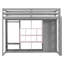Lit mezzanine simple pour enfants avec garde-robe-1196780180