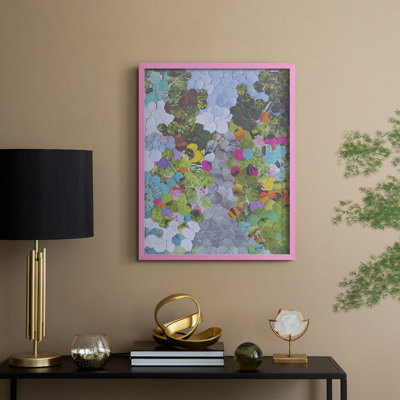 Magenta Garden Framed Print - Solid Wood