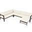 Extérieur en forme de U, couleur blanche - 6 places, aluminium avec coussins confortables pour les jardins, les cours et les balcons Facile à assembler 6 et coussins, espaces, assemblage