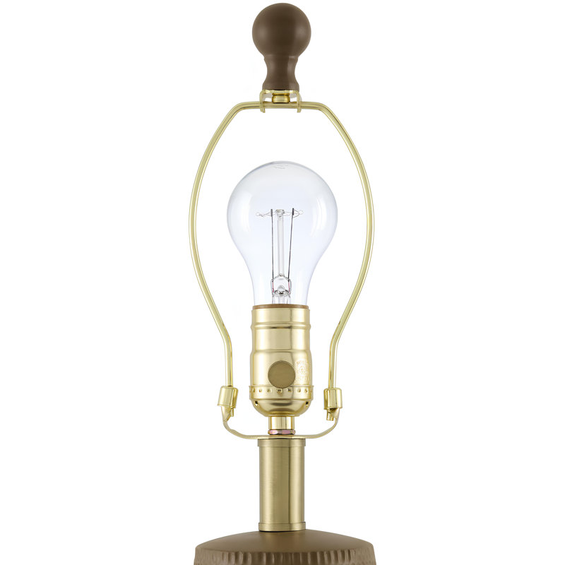 Ashyra Resin Table Lamp, Brown, White