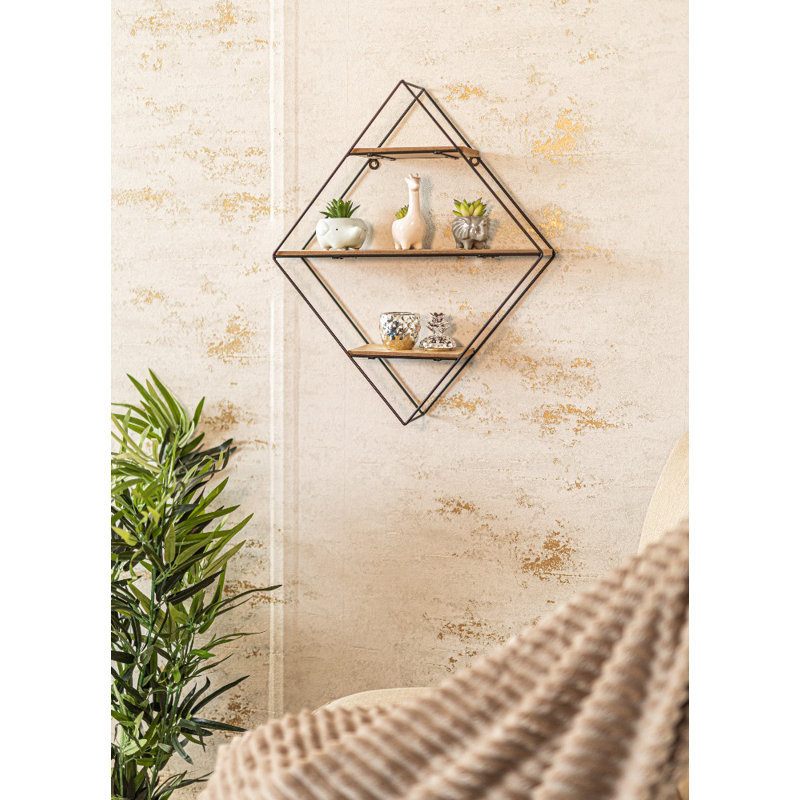 Hagedorn 3 Piece Diamond Bracket Shelf