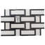 Carreau de mosaïque en porcelaine polie Stately Tre Basketweave 9,5 po x 14 po-72531483