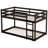 Solid Wood Twin over Twin Loft Bed with Ladder – Low Height, Durable Slats & Underbed Storage,Espresso-1349669970