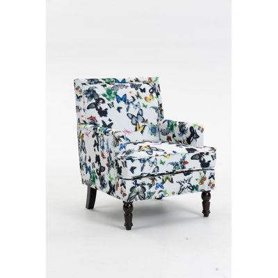27.17-inch Upholstered Accent Chair Armchair with Nailhead Trim for Living Room