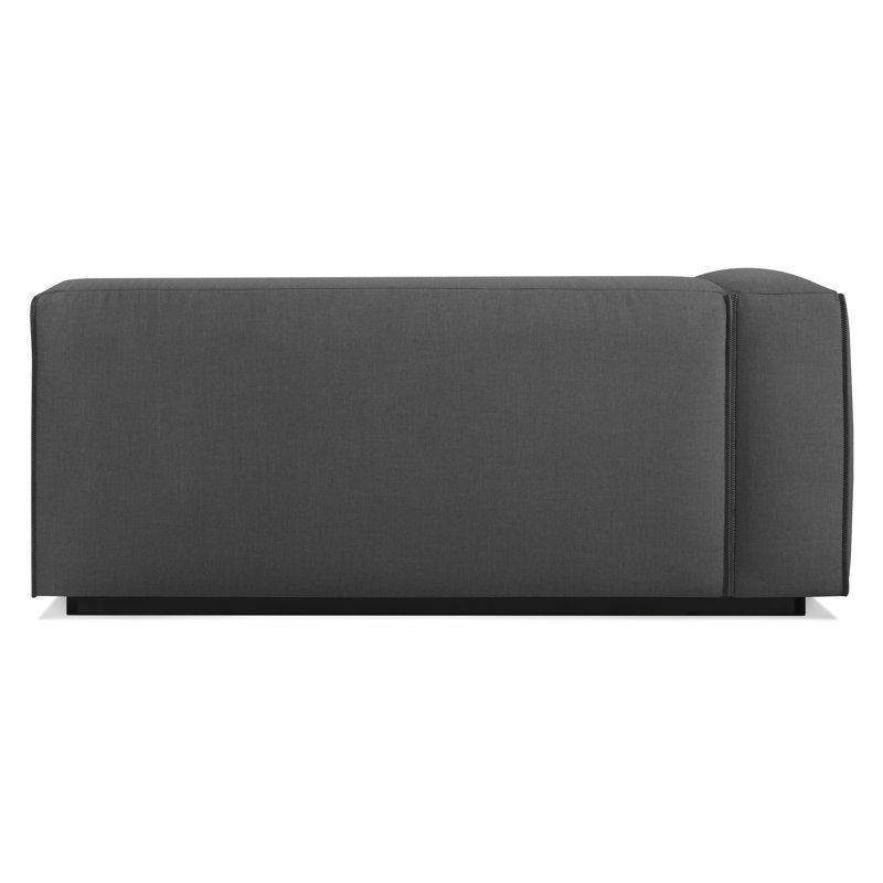 Cleon Chaise Lounge, Tait Charcoal, Left Hand Facing