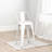 Distressed White Industrial Bar Stool Set - Coastal Vintage Charm-313943976-313943979