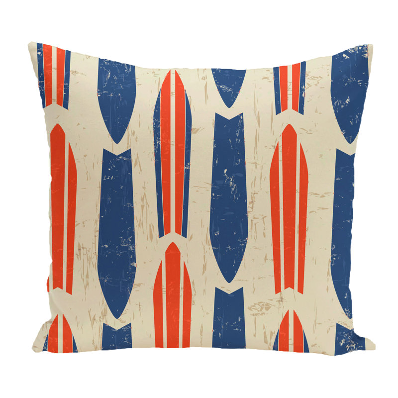 Dean Outdoor Reversible Throw Pillow, Orange