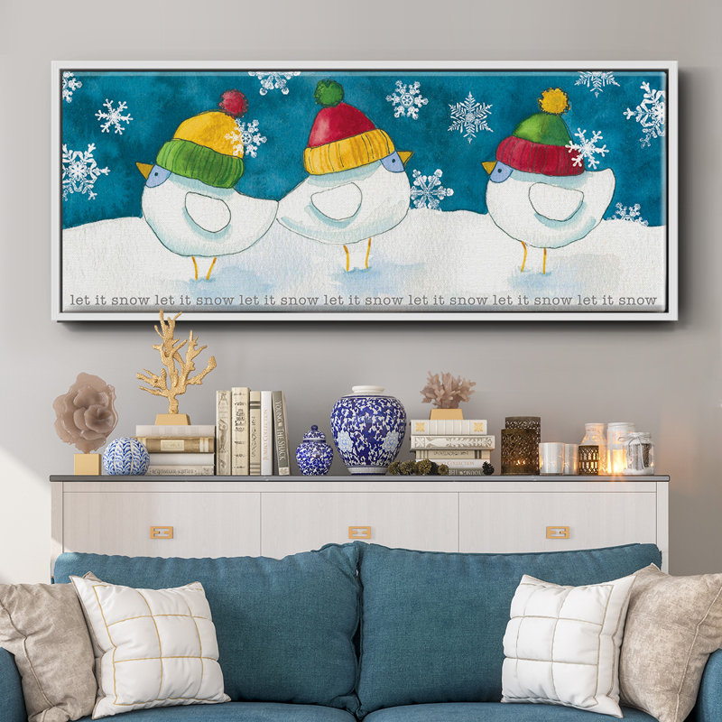 Merry Snowmen- Framed Canvas