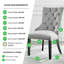 Eubanks Velvet Knockerback Dining Chairs with Metal Rivets and Chrome Legs-772320930-780350944