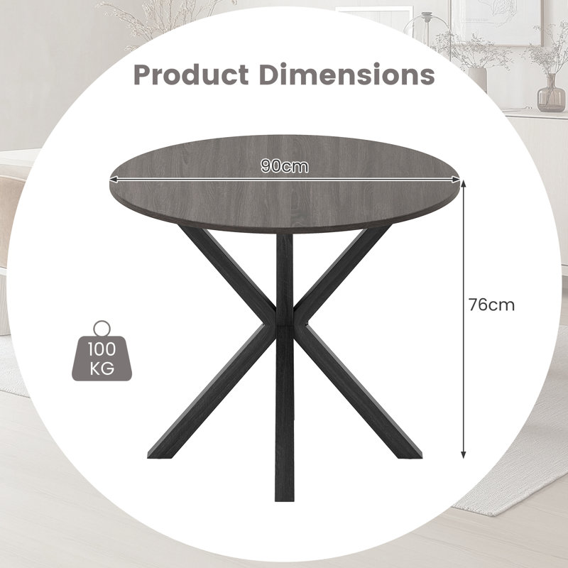Round Dining Table, Black