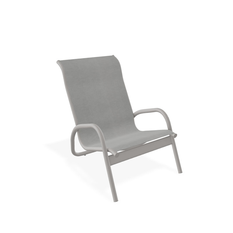 Gardenella Patio Chair, Alloy Sunbrella®, Warm Gray