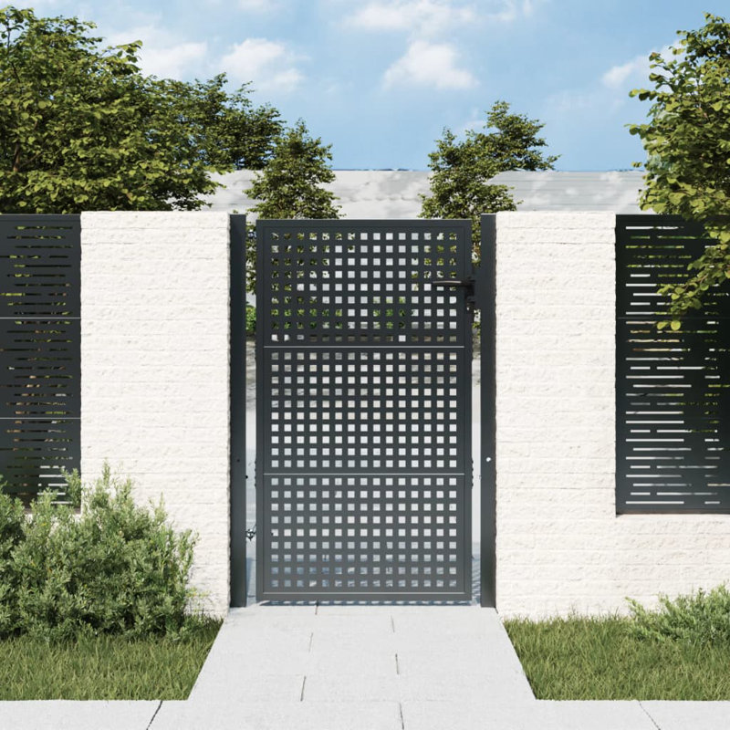Ankrum Anthracite Metal Gate, 105cm H x 200cm W x 1.6cm D