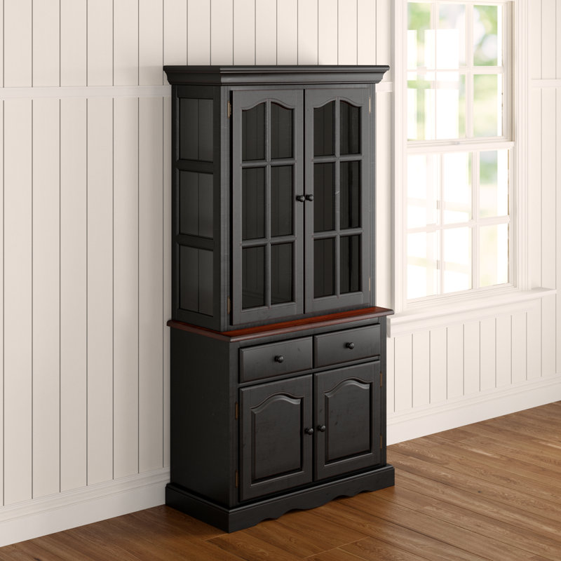 Vaisselier Ariyona, Noir antique / cerisier