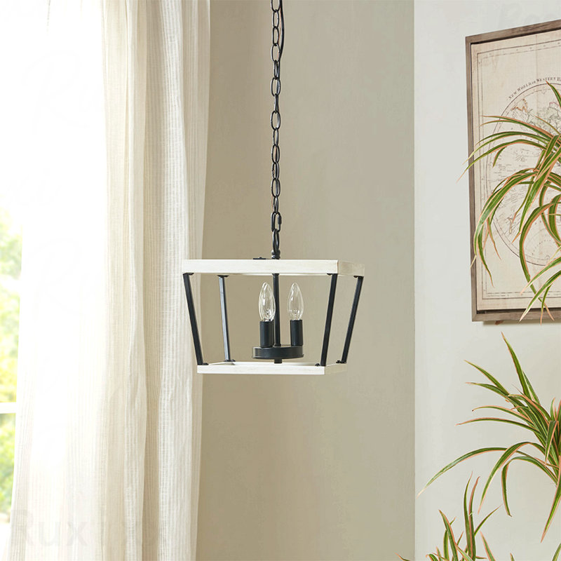 Luminaire suspendu en métal de style campagnard