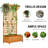 72'' Wood Raised Garden Bed With Hanging Roof & Climbing Trellis