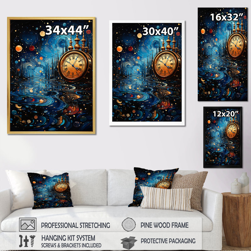 «Watch Timeless Reflections Pointillism II - Fashion», reproduction sur toile, H 32 po x l 24 po x P 1 po, Toile tendue