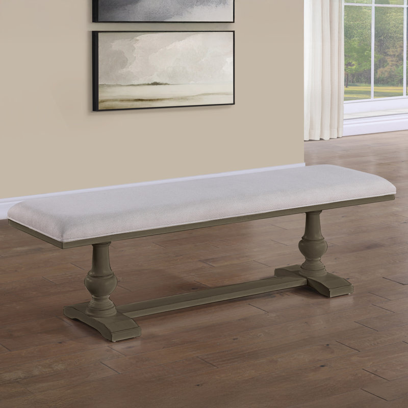 Clarkston Polyester Upholstered Bench, Brown