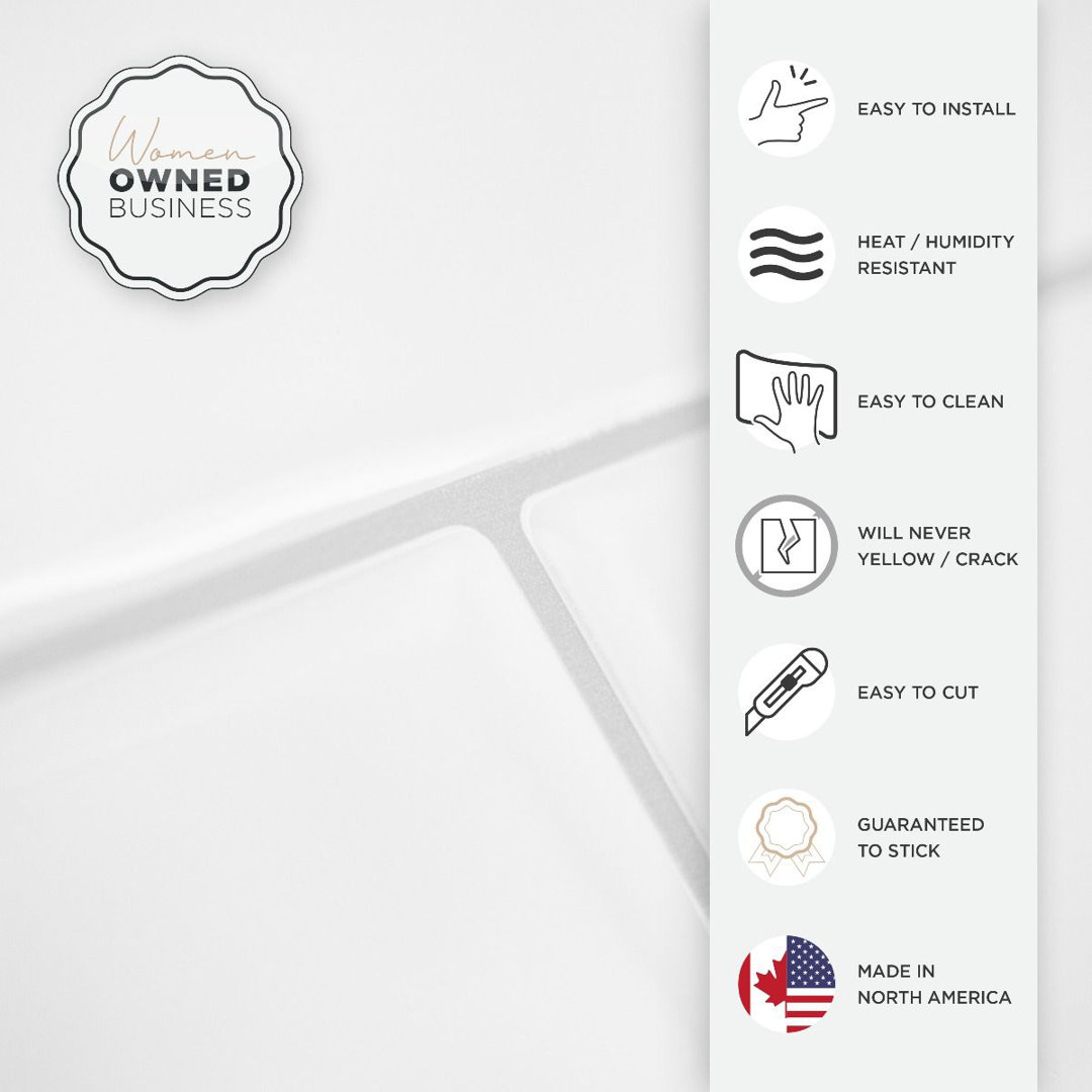 Peel and Stick Gel Backsplash Oslo Tile 11'' x 22'' (Set of 2) (Set of 2) Smart Tiles