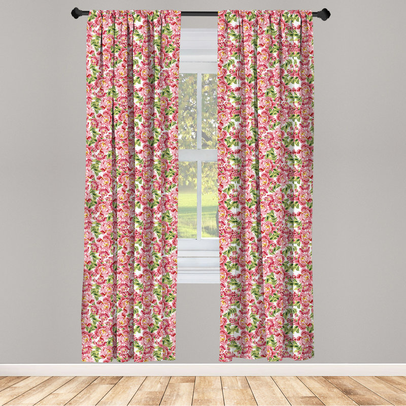 Panneau coulissant semi-diaphane avec passe-tringle romantique, 28 po x 84 po