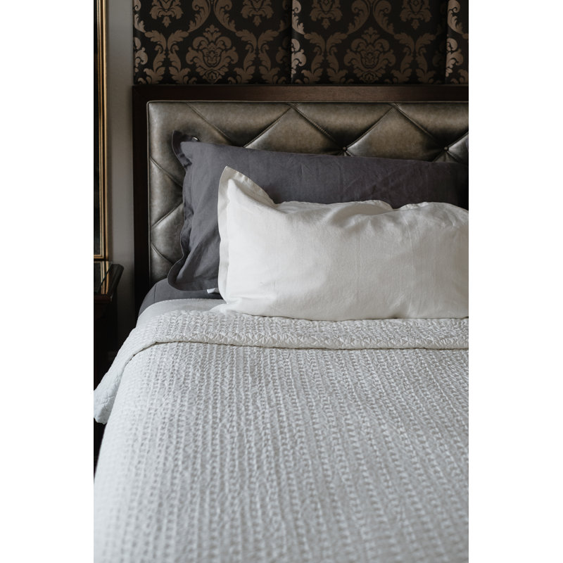Ensemble de draps en lin, Blanc rosée du matin, Très grand