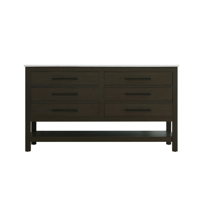 Meuble-lavabo simple 54 po_Moderne_VF60554, Brun moka, 60"