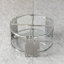 Table basse ronde en acier inoxydable en verre trempé double couche et argent