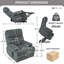 Fauteuil inclinable surdimensionné avec télécommande et poche latérale pour personnes âgées, personnes âgées et cinéma maison-1747214717